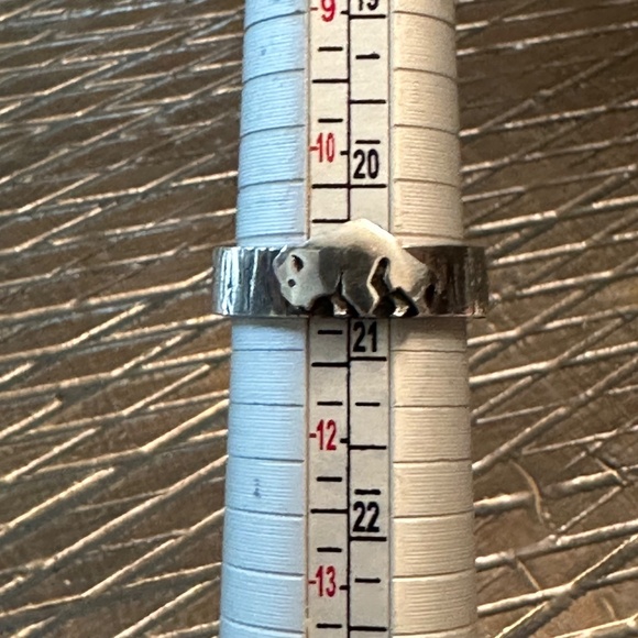 Sterling Buffalo ring 11 - Picture 3 of 7